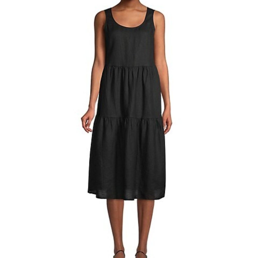 Eileen Fisher linen tiered Sundress